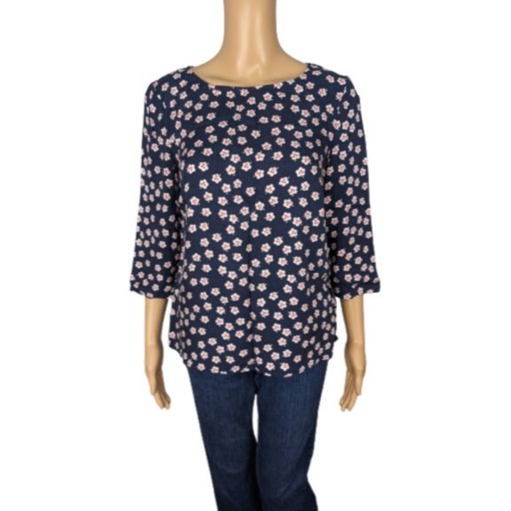 Boden Navy Floral Aria Tee 8